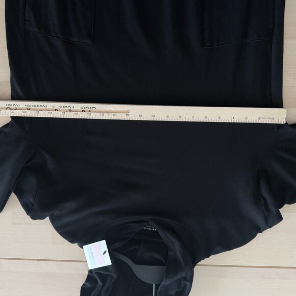 Majestic Filatures Sweatshirt Women 4 Large Black Hooded Deluxe Teeshirt Sweater - Picture 9 of 11